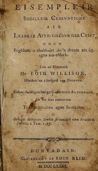 Eisempleir Shoilleir Ceasnnuighe air Leabhar Aith-Ghearr nan Ceist, chum Foghlum a Thabhairt do ’n Dream ata Óg, agus Ain-eolach