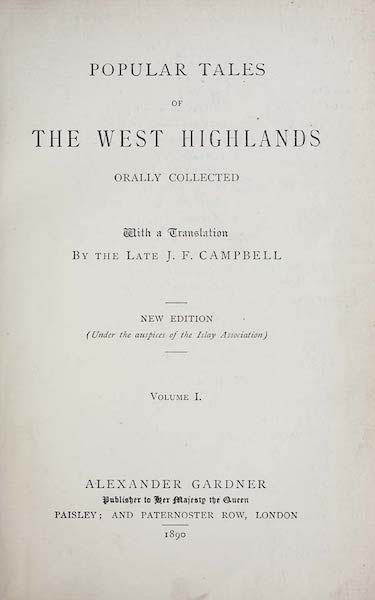 Popular Tales of the West Highlands