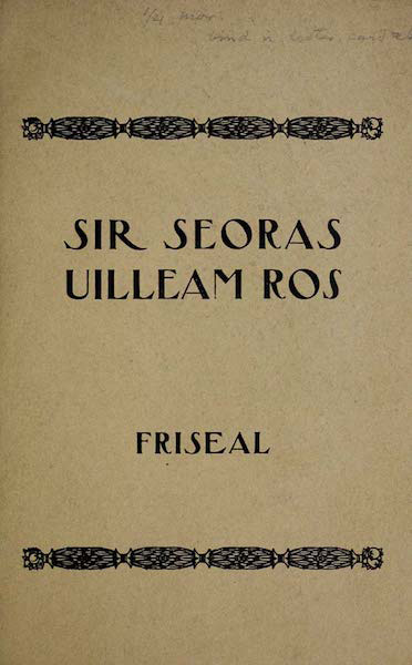 Gearr-sgeoil air Sir Seoras Uilleam Ros: agus air mar a thuinich na Gaidheil ann an Canada uachdrach